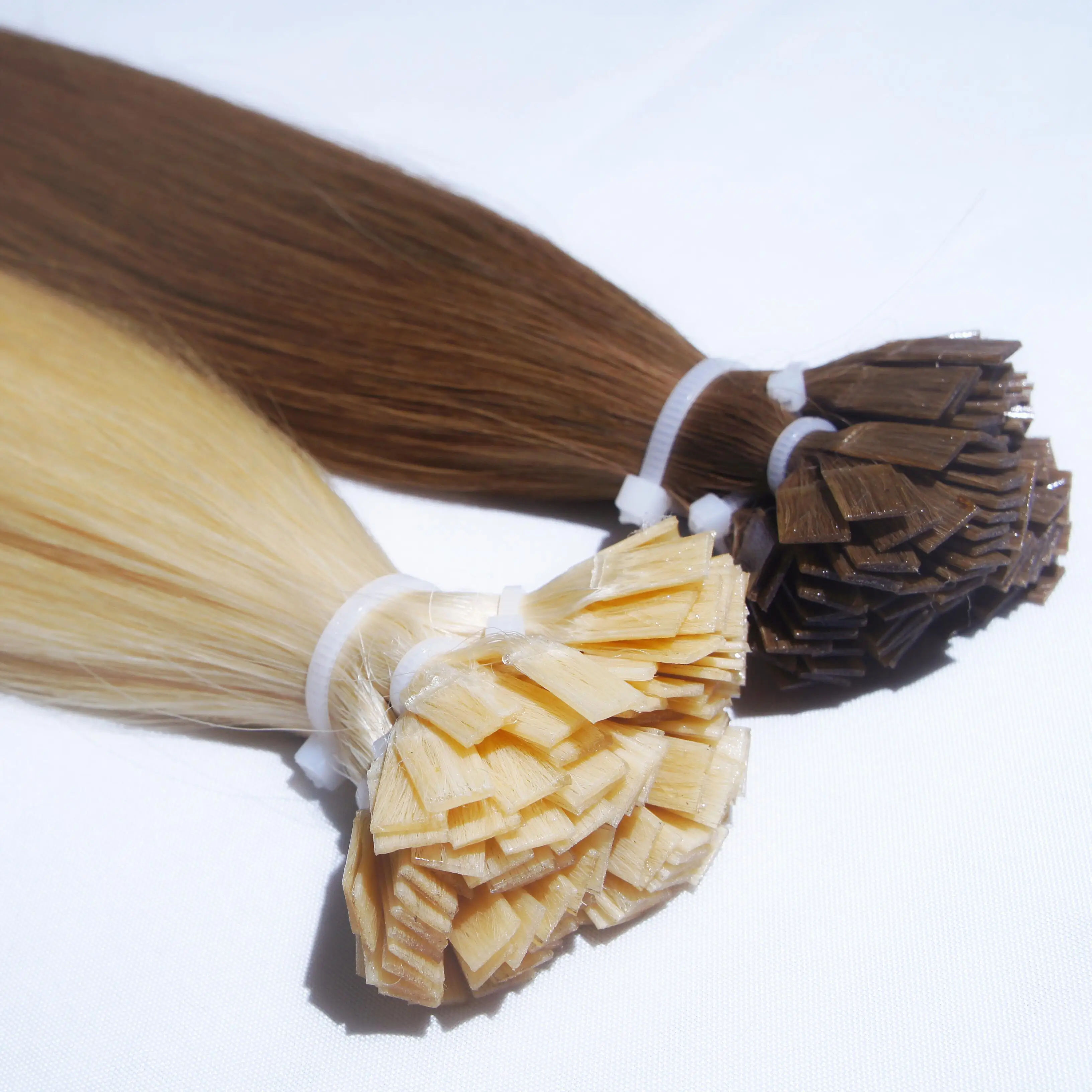 Покупайте предварительно соединенные двойные вытянувенные волосы Remy I Tip натуральные русские кератиновые с плоским кончиком по лучшей цене
