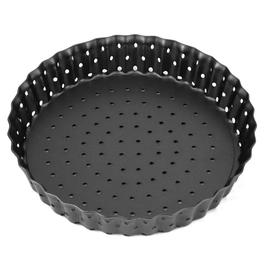 5/8/9 Inch Round Pizza Cake Removable Loose Fluted Heavy Duty Pie Pan Bottom Tart Pan With Removable Bottom