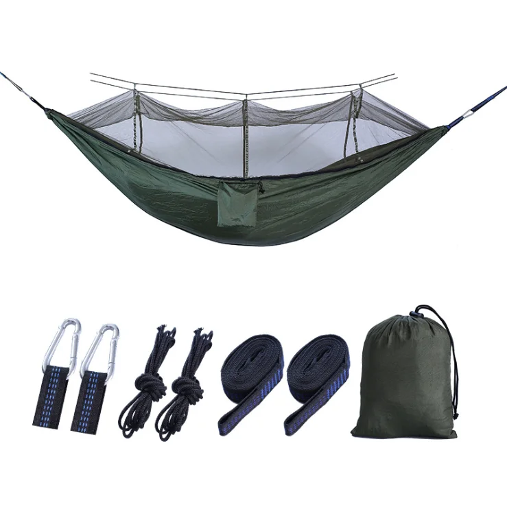 
Outdoor Camping Waterproof Folding Portable Hammock With Mosquito Account Outside 