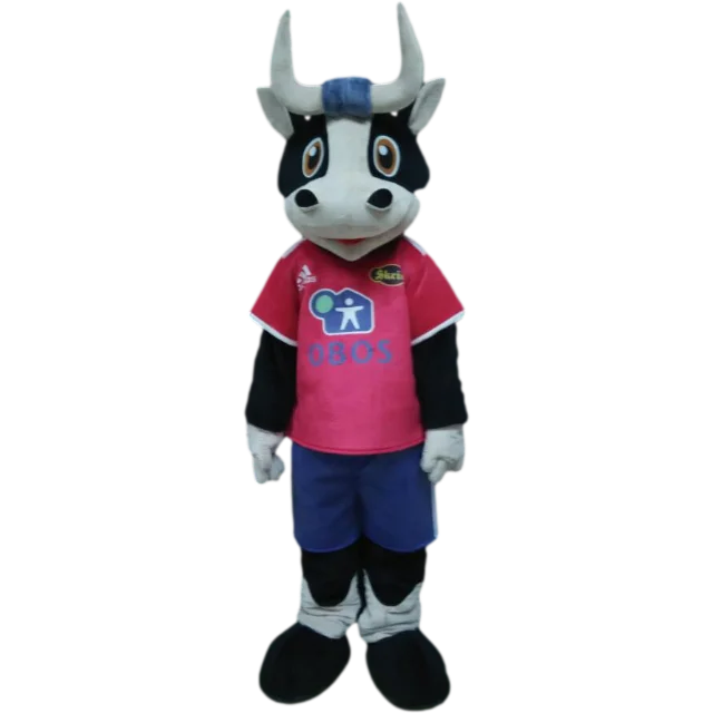 New customized brown bull mascot costume with sport suit
