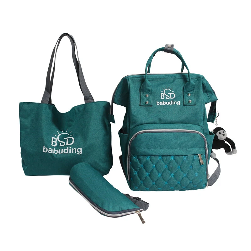 new 3 in 1 Multi-purpose Backpack Zipper Mommy Baby Diaper Bag Set