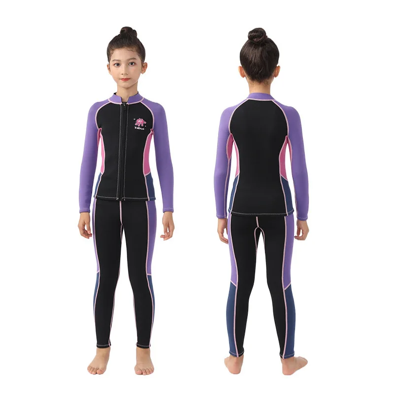 Children One Piece Surfing Swimming Full Wetsuit Anti-uv Child Diving Wetsuits 2.5mm Neoprene Wet Suit For Kids girl