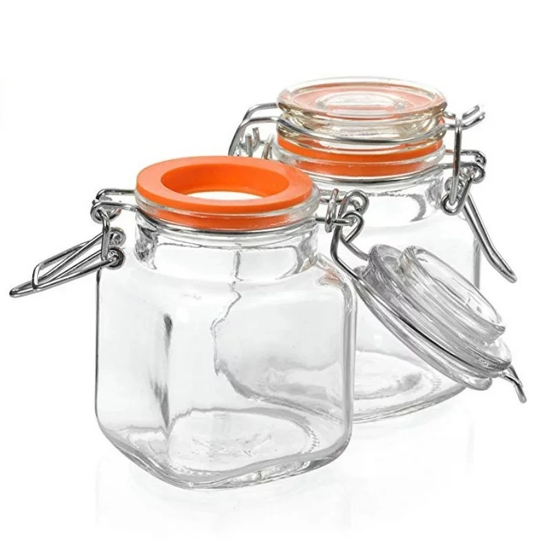 Glass Airtight Kitchen Packaging Storage Apothecary Jar For Spice Seasoning Food