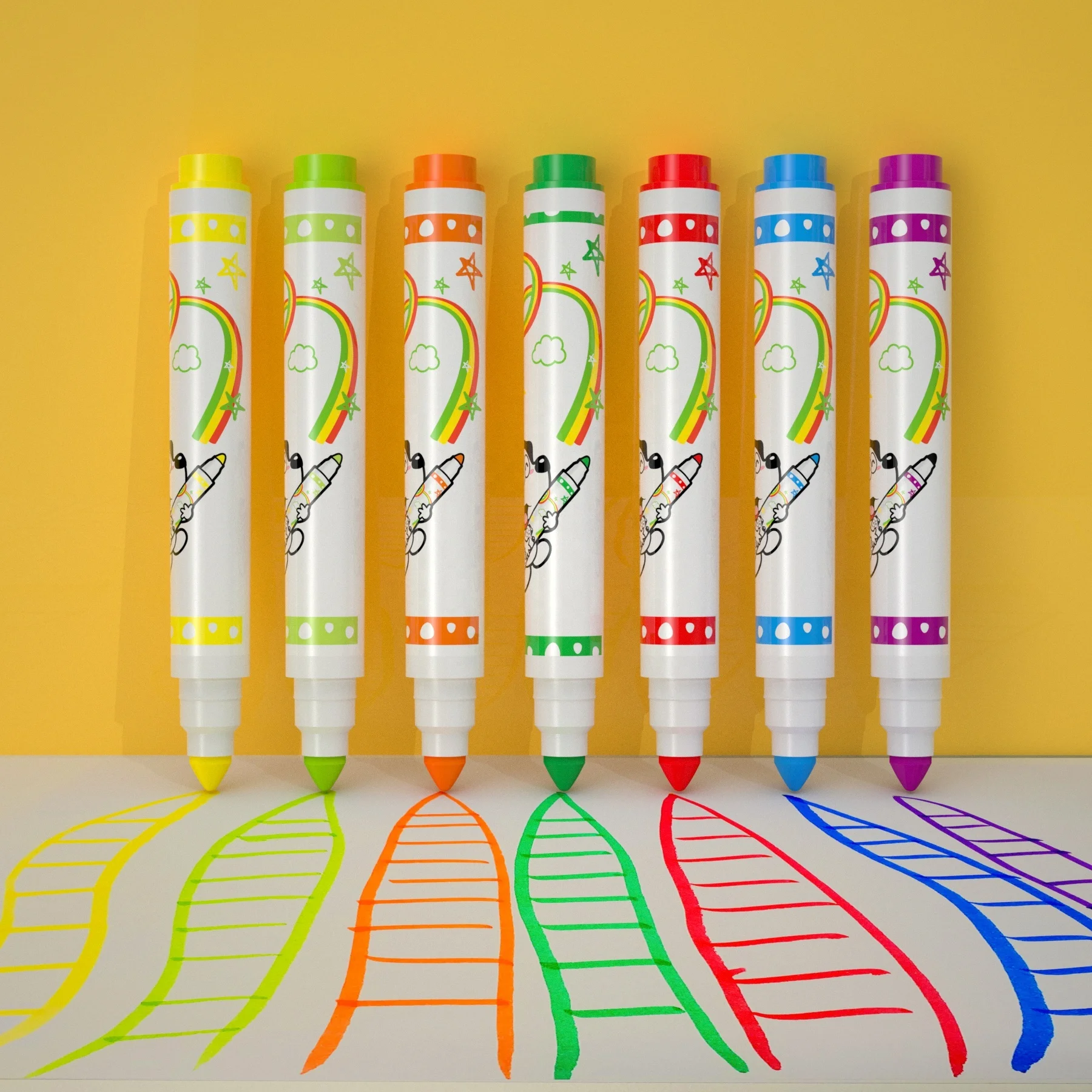 12 видов цветов Дети Школьная живопись тонкий Моющийся Маркер акварельные ручки