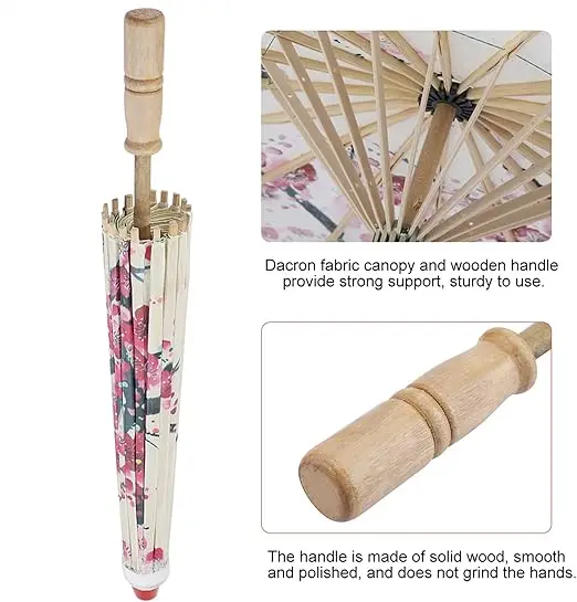 BSBH Chinese Traditional Customized Handmade Bamboo Silk Parasol Umbrellas