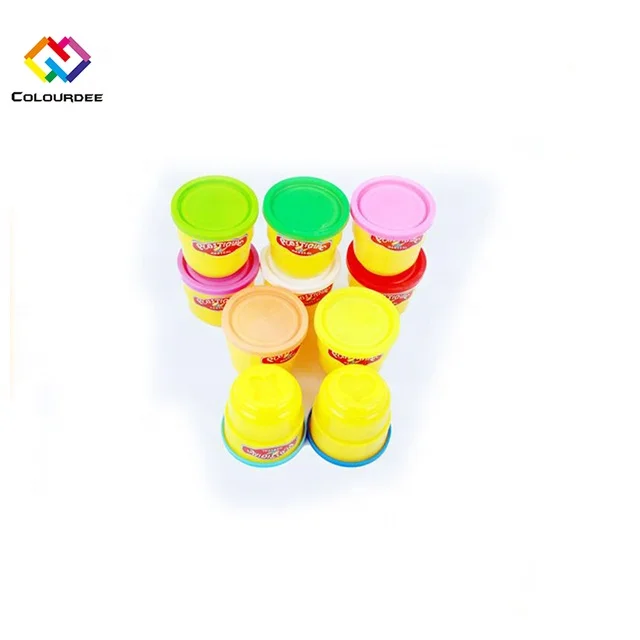 Non Toxic eco-friendly Intelligent Educational Supplier soft air dry Light Modelling Clay Slime 10 color Play dough Plasticine