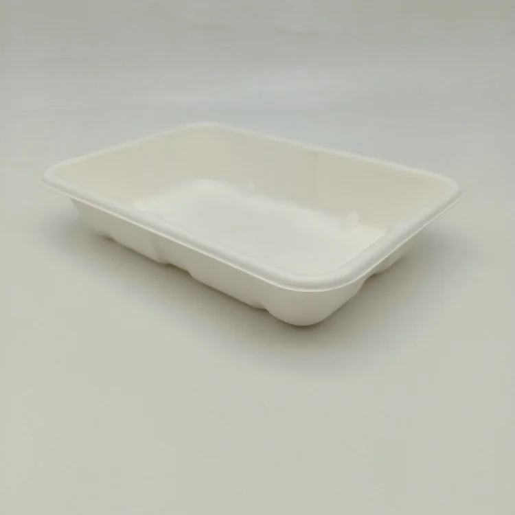 
1000ml Sugar Cane Biodegradable Sugarcane Bagasse Food Tray 