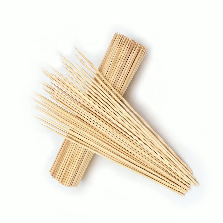 China Cheap Edible grade Bamboo skewers kabob disposable bamboo stick Barbecue stick bbq tools