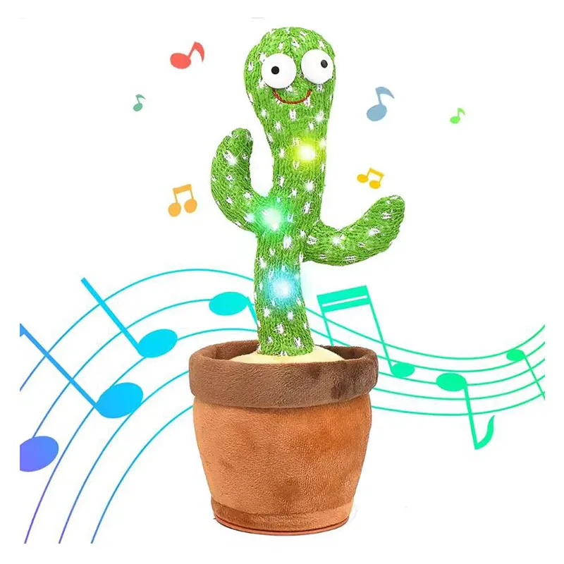 Electric Cactus Toy  Dancing Cactus 120 Songs Singing Talking Record Repeating What You say dancing cactus toy record and repeat