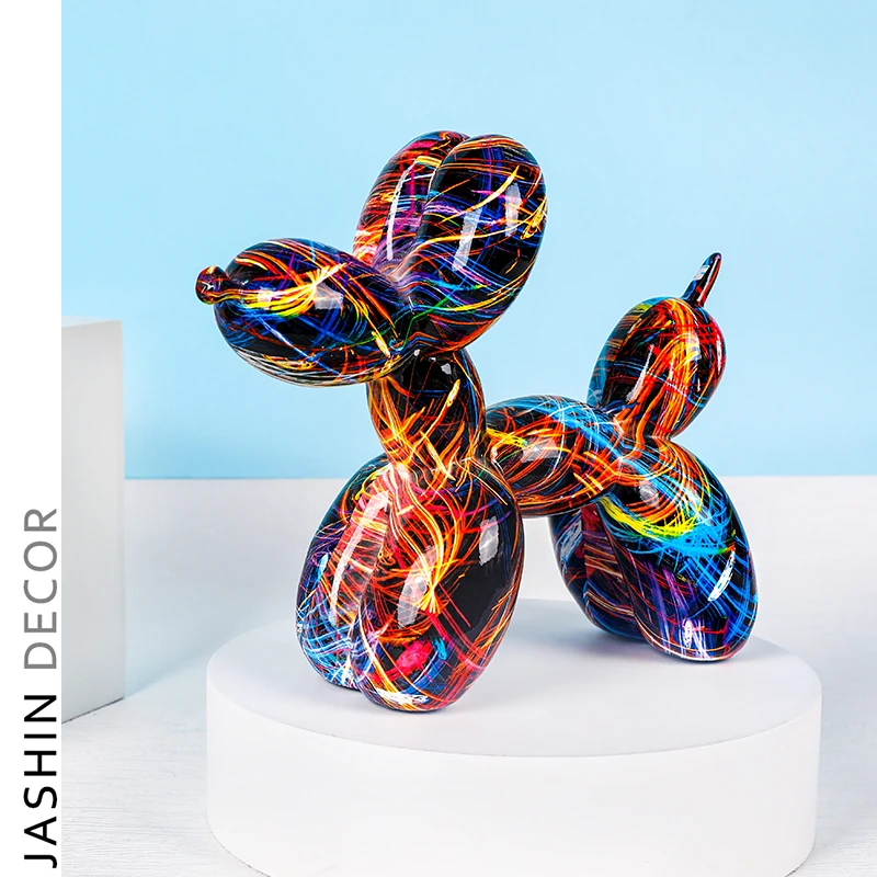 Colorful Balloon Dog Resin Crafts Nordic Home Living Room Entrance Wine Cabinet Decoration