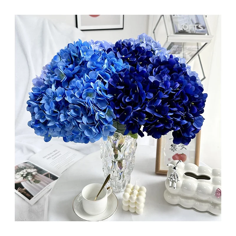 Artificial 5 Head Pomegranate Hydrangea Bouquet New romantic colorful hydrangea