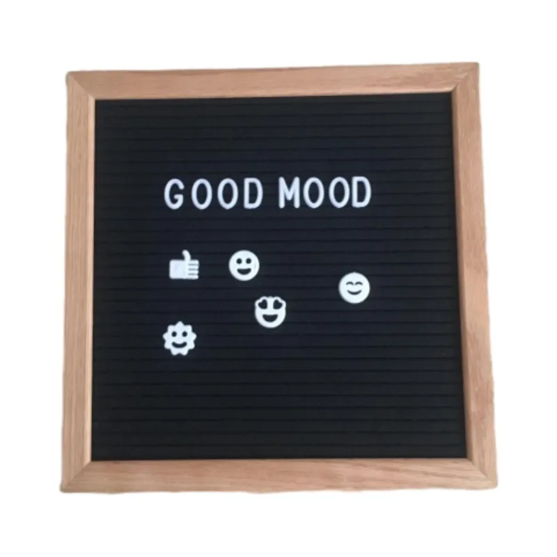 Wholesale High Satisfaction Customized Changeable Oak Frame Felt Letter Board