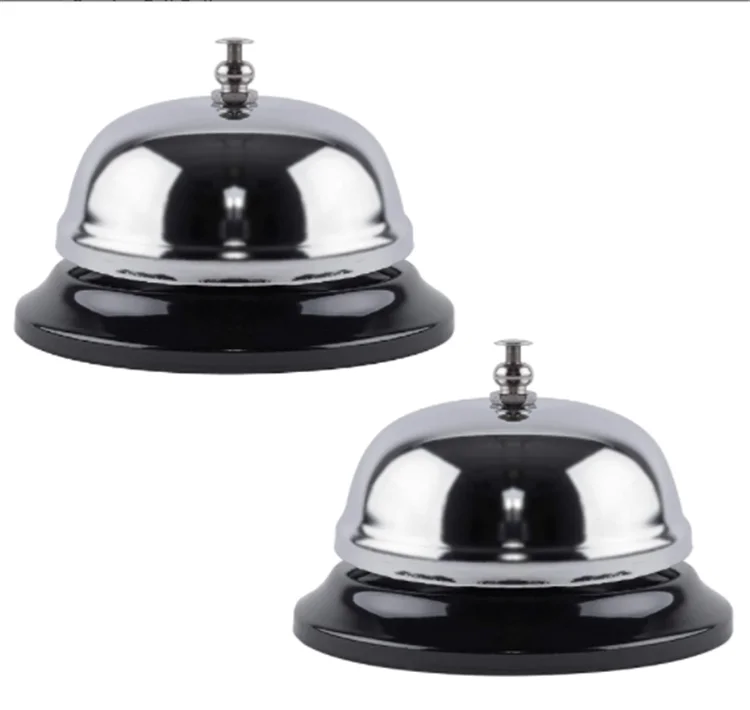 Factory Wholesale Custom Logo 3.35 inch Metal Pet Dog Training Front Big Button Desk Ringing Service Call Bell