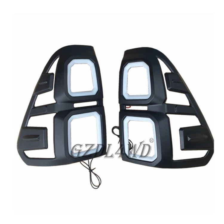 Body Kit LED Taillights Cover With LED lights Cover Trims For Hilux Revo
