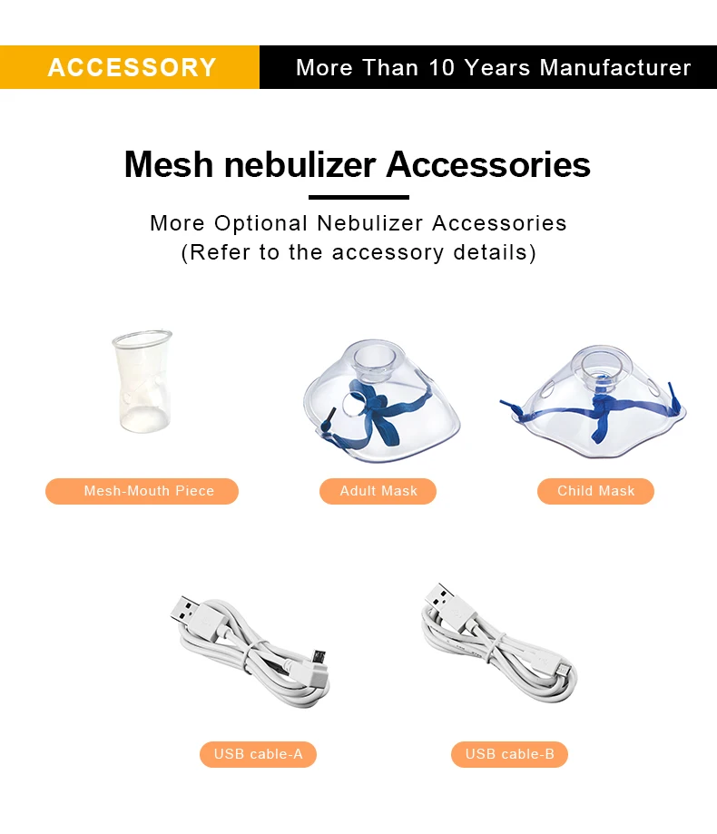 Portable Ultrasonic Inhaler Nebulizer with Rechargeable Lithium Battery