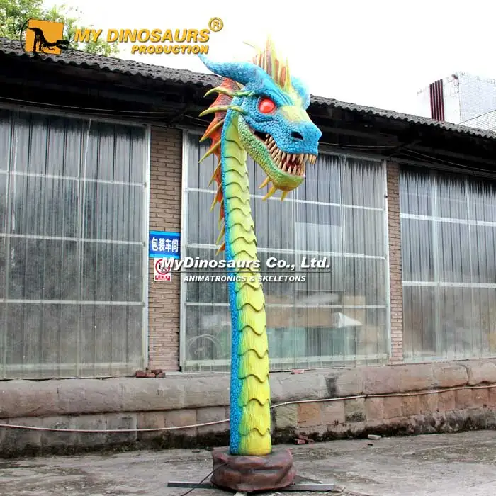MY DINO AN-032 3d Dragon Sculpture Resin Animatronic dragon Head