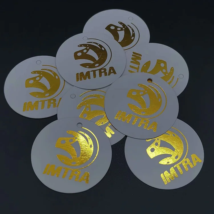 Gold Foil Stamping  Jewelry Price Tags String Cloth Tags For Label