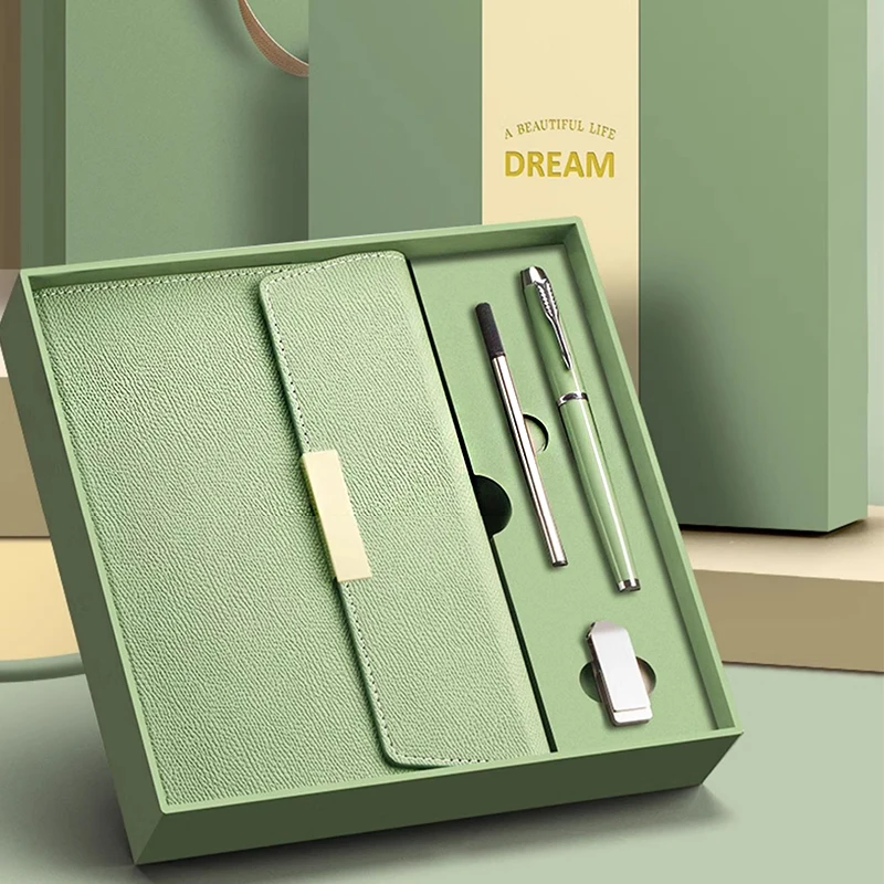 Business Gift Sets for Insurance Education Hotels Institutions Promoted by Companies and Schools With Pen and USB Notebook Set