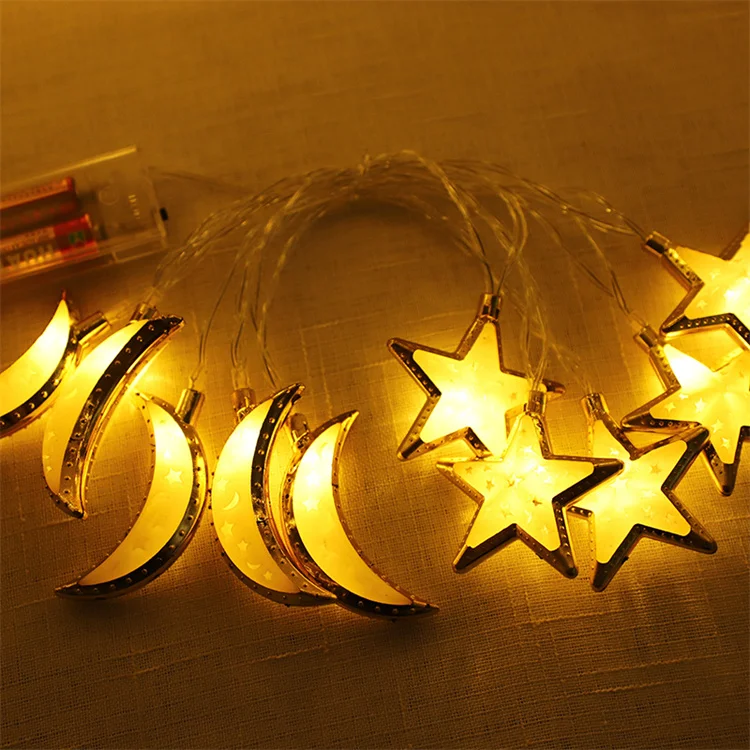 Hot selling 3m 20 lights LED Kerosene lamp and moon string Festival Muslim gift Multi-color decoration Ramadan light