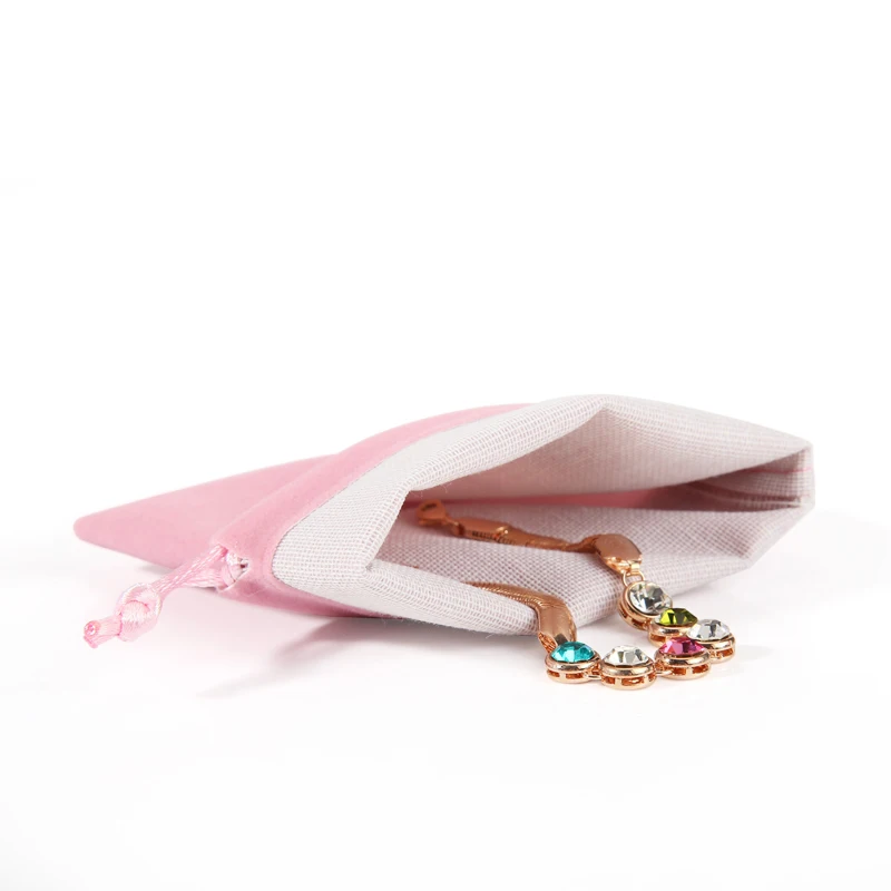 DIGU luxury jewelry pouch bags storage drawstring velvet cloth pouch for jewelry packaging velvet bag custom jewelry