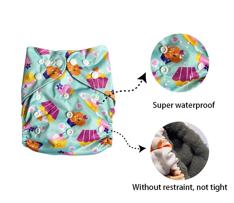 High Quality Washable baby diapers organic bamboo nappy breathable Adjustable Snap Pocket Cloth Diapers all in one with insert