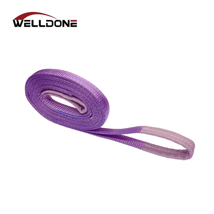 SF 8:1 Australian Standard 1T/2T/3T/4T/5T/6T/8T/10T/12T Polyester Flat Eye Lifting Belt Webbing Sling AS1353.1