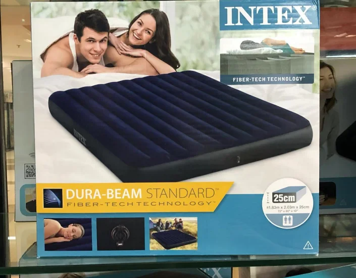 INTEX 64755 stripe flocking Double person 183CM King Classic Downy Airbed inflating camping mat inflatable mattress