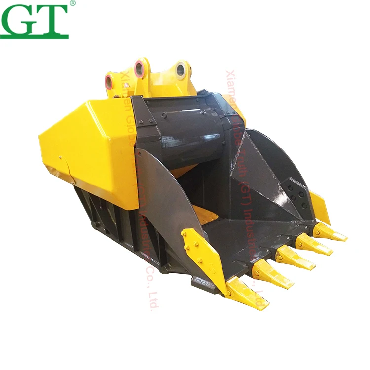 Crusher Bucket For Excavator 20-40 Ton Stone Rock Crushing Bucket Excavator Attachments Heavy Duty Machine Construction