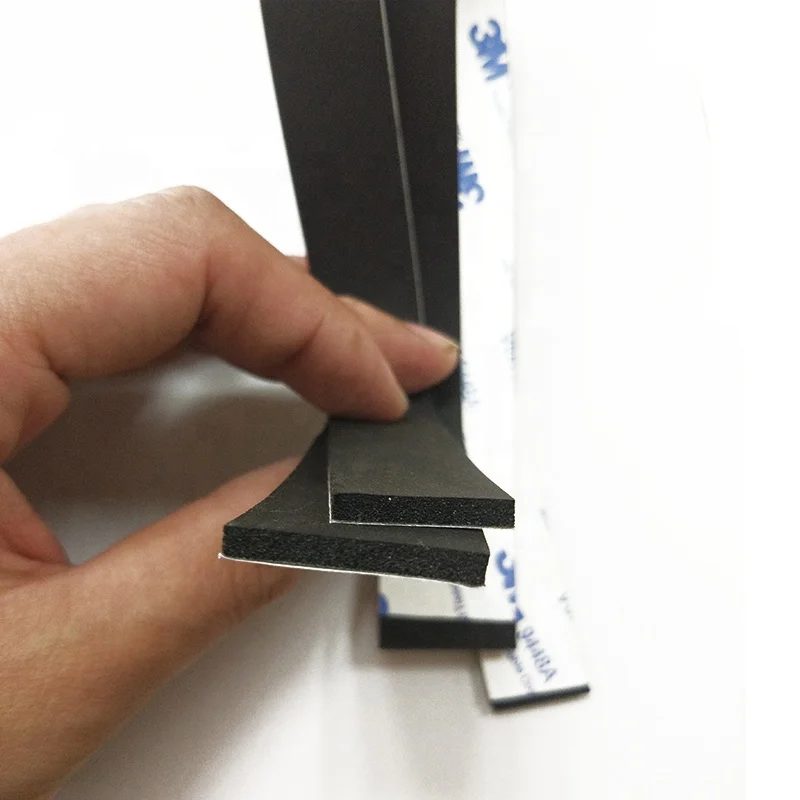 soundproof heating self adhesive epdm foam half round rubber for Electrical cabinets Auto Trims edge sealing strip