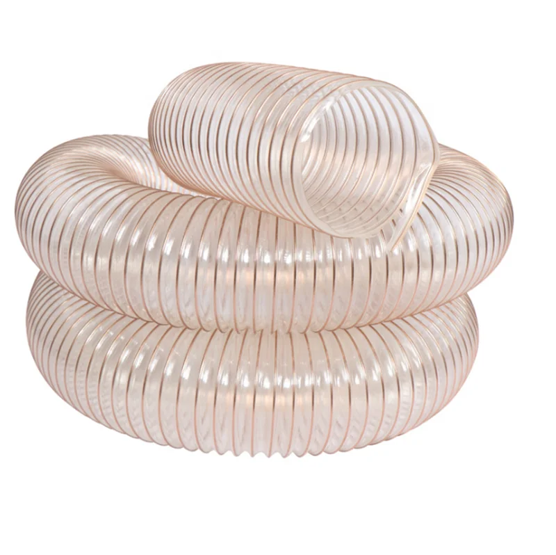 2 3 Inch Clear Flexible Braided Food Grade PVC Spring Steel Wire Spiral Reinforced Hose