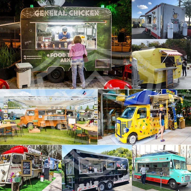 Yanzhimei New Custom With Full Kitchen Road Legal Prefab Pastry Food Trailer Food Cart