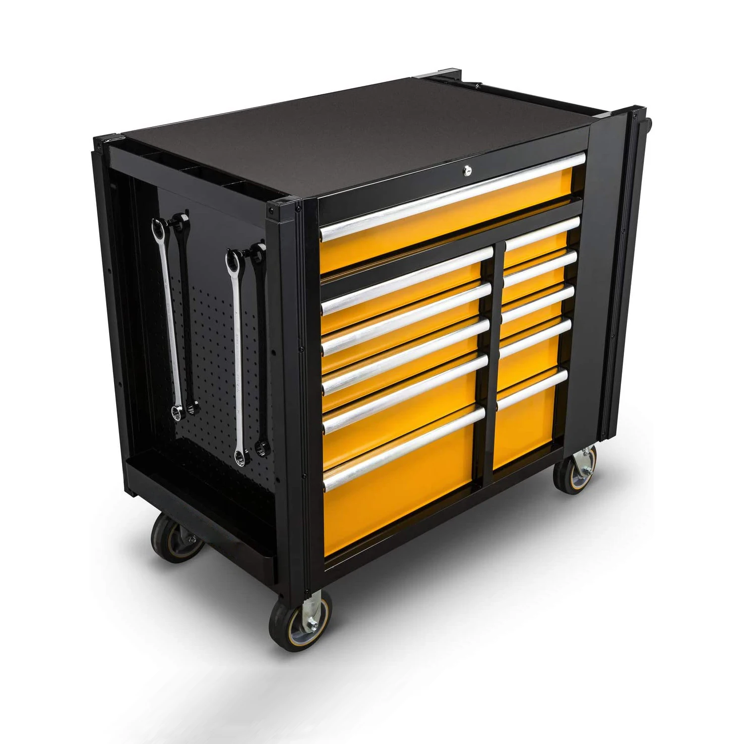 11 Drawers Rolling Tool Chest Cabinet High Capacity Tool Storage Cabinet With Wheels and Locking