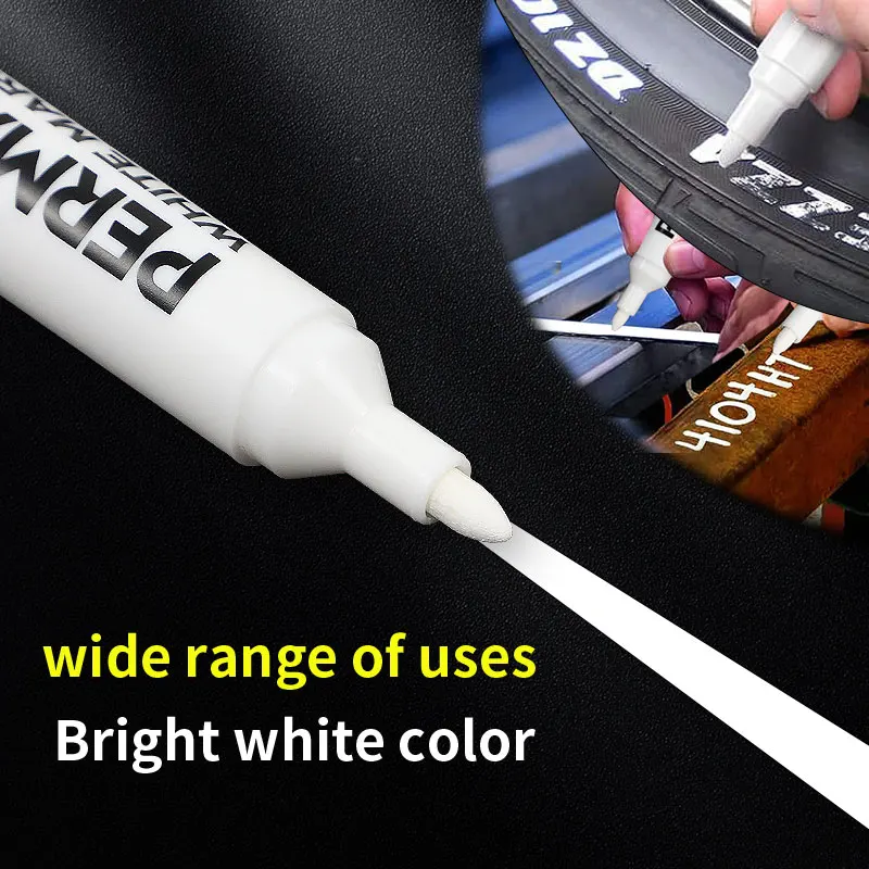 Quick drying white paint pen permanent waterproof tire paint marker for cars