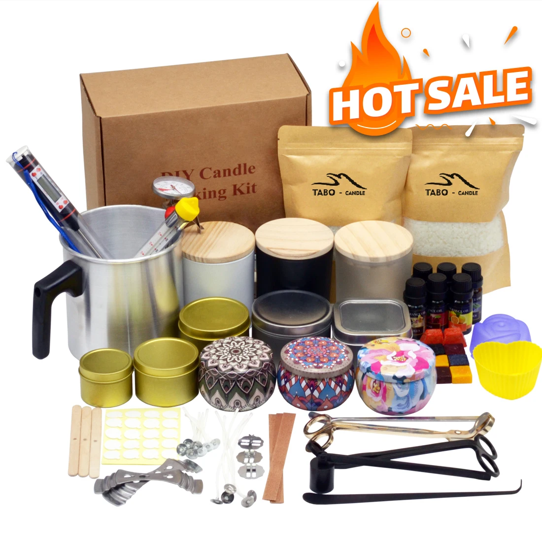 Hot Sale Wholesale Complete Arts and Craft Tools Including Candle Jars Custom DIY Candle Making Kit Supplies