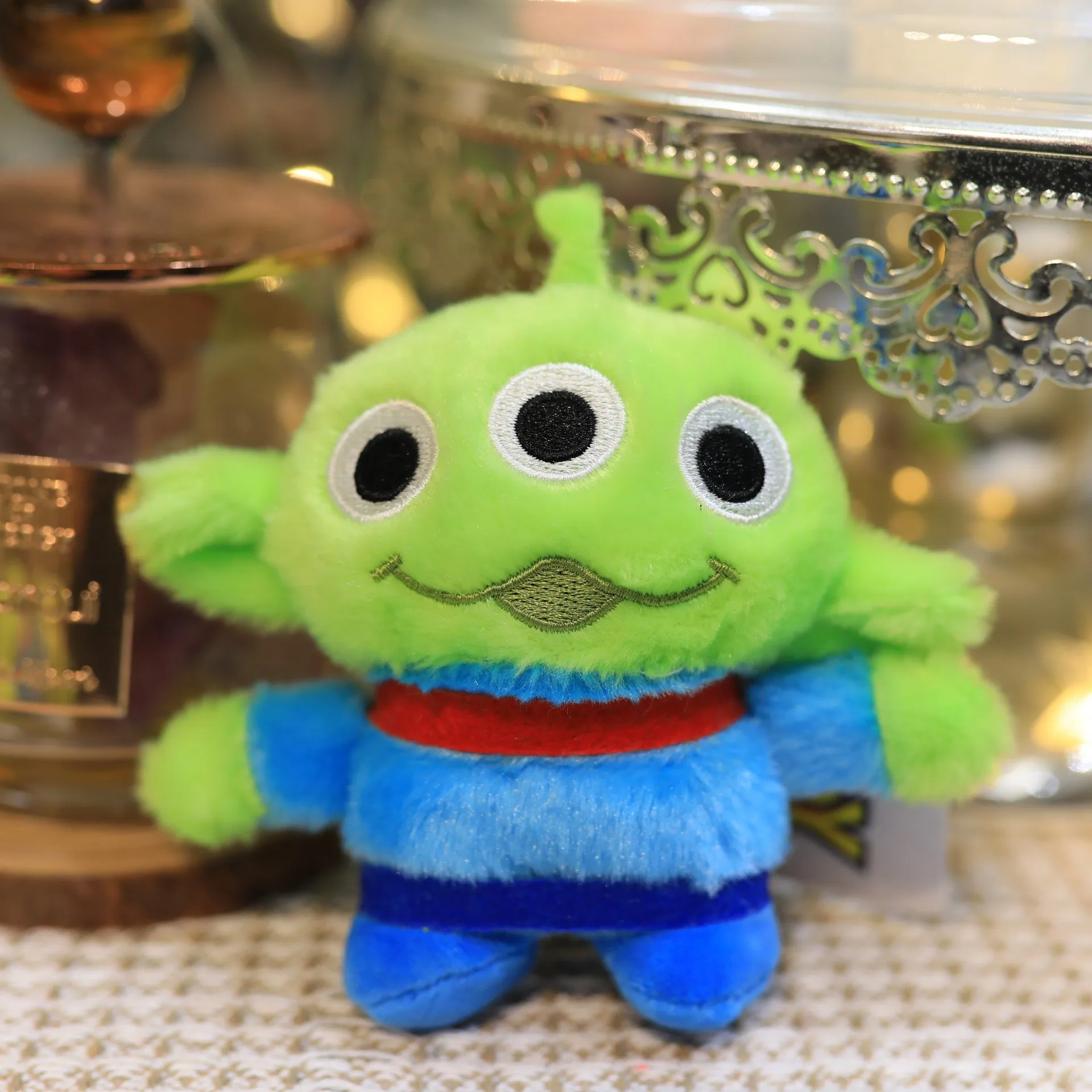 Wholesale 12cm Toy Story Aliens Plush Keychain Cute Stuffed Plush Pendant