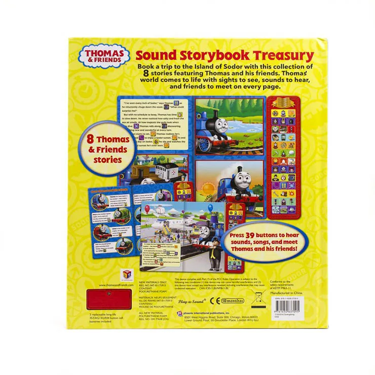 Hot Sale Children Thomas English Cartoon Story 35 Buttons Sound Board Books