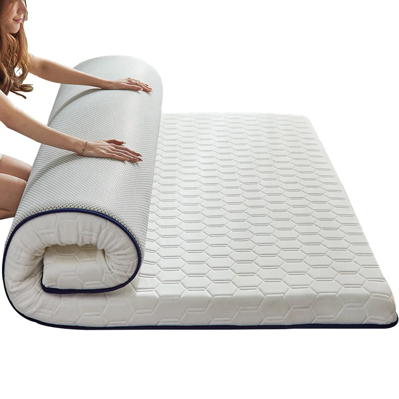 Wholesales folding rolled up king queen size healthy high sleep quality latex bed mattress in a box dormitory student tatami mat