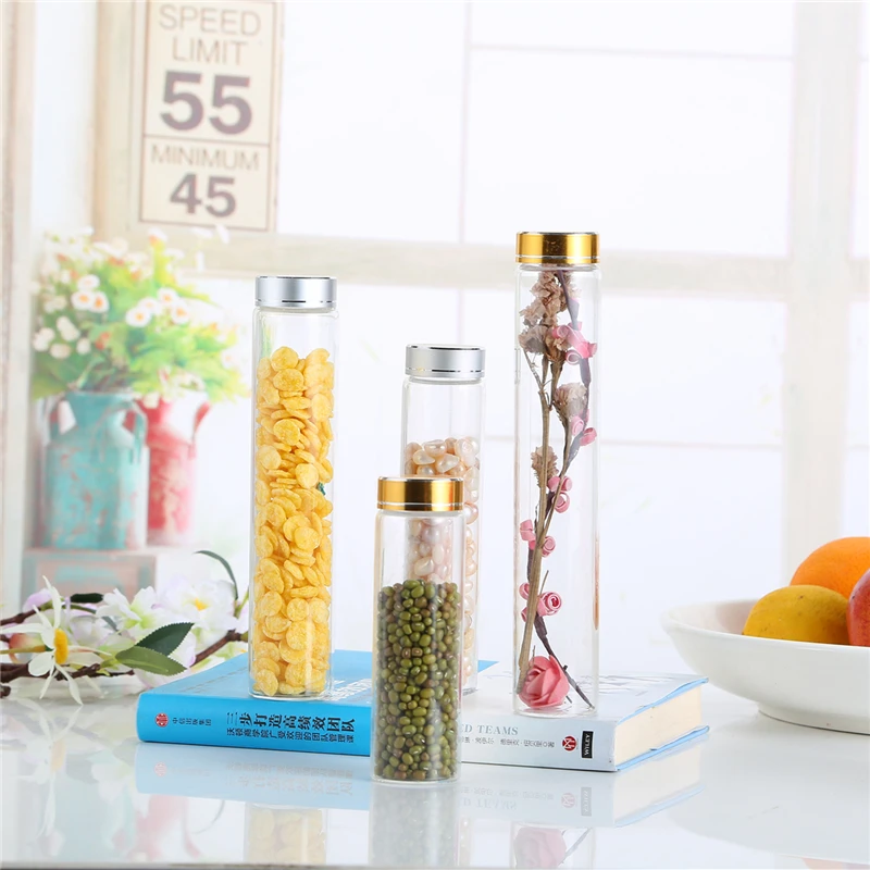 
aluminium oxide screw cover 37mm wholesale tube glass vial tube-type bottle spice jars liquid medicine bottle 