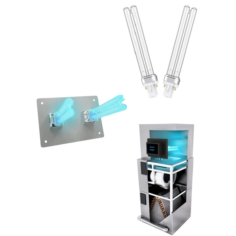 120V G200 HVAC Dual UV Lights bulb lamp Germicidal Air Cleanser for HVAC/AC system unit Ductwork COIL CLEANSER Green UV