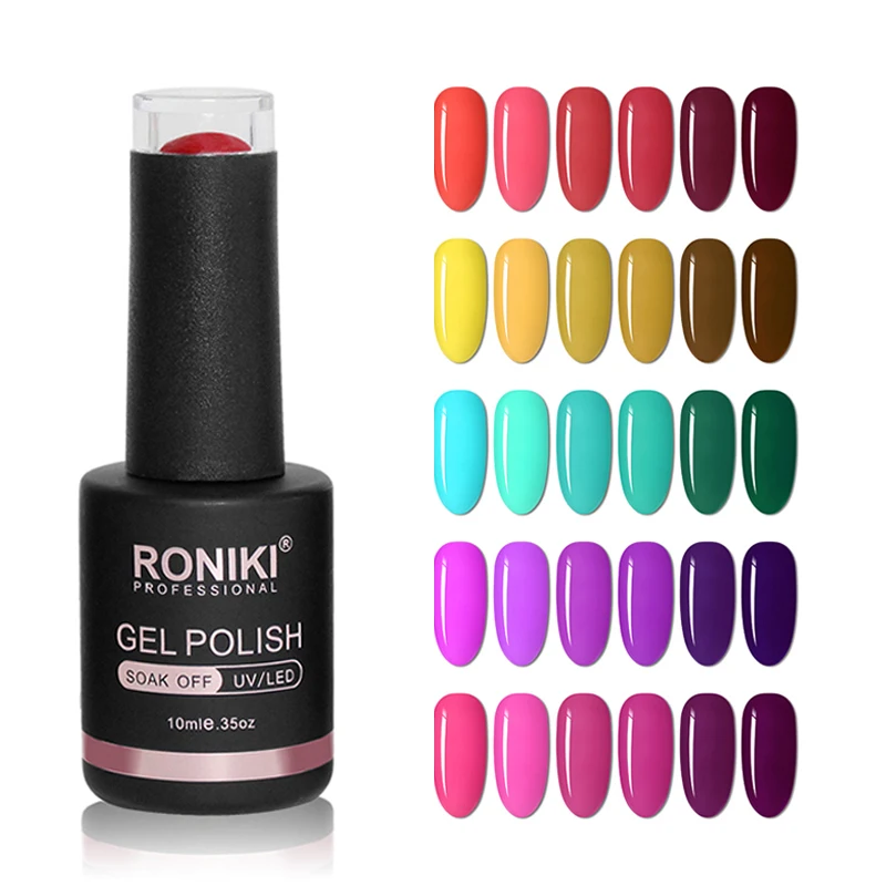 RONIKI 10ml free samples nail art oem soak off private label color uv gel gel nail polish for ladies