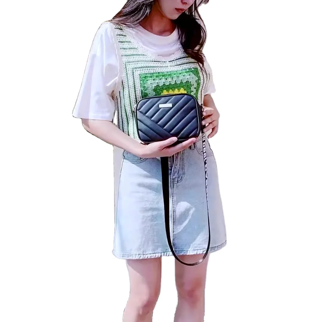 2024 Small Cross body Women Bags Leather Storage Camera Single Shoulder Satchel bag and Purses with Top Zipper and Wide Strap