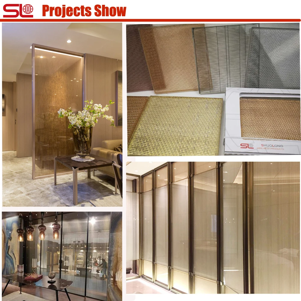 Glass laminated wire mesh
