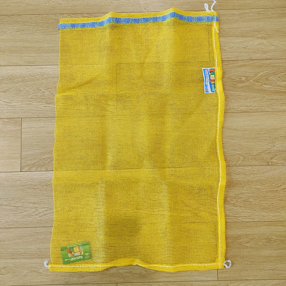25kg 50kg 100kg Raschel sack drawstring polypropylene pp woven Leno mesh bag for potato onion vegetables and fruits