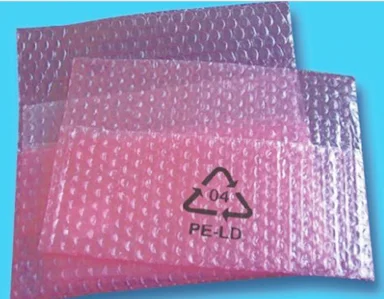 ESD Bubble Bag Anti-static ESD LDPE Transparent Plastic Air Bubble Packing Bag for electronic component