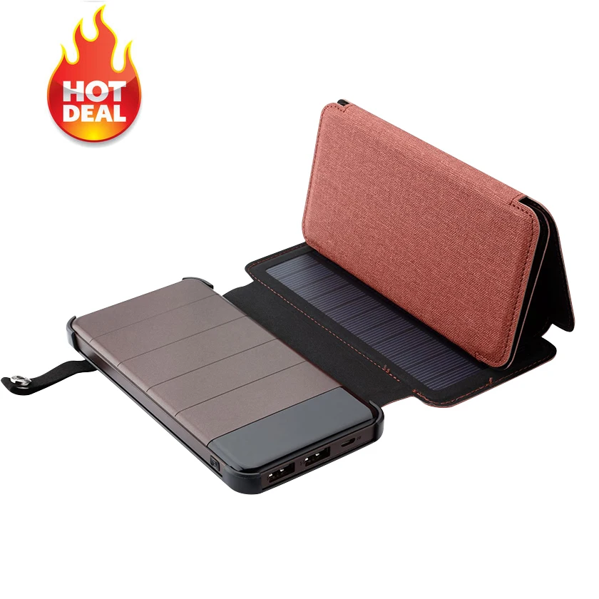 солнечный внешний аккумулятор 10000 мАч, аварийный внешний аккумулятор с двумя портами, солнечный внешний аккумулятор