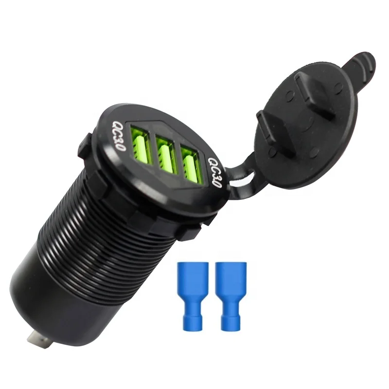 12V/24V 36W QC3.0 USB Charger Socket USB Outlet Fast Charge 3 USB 3.0 Car Charger