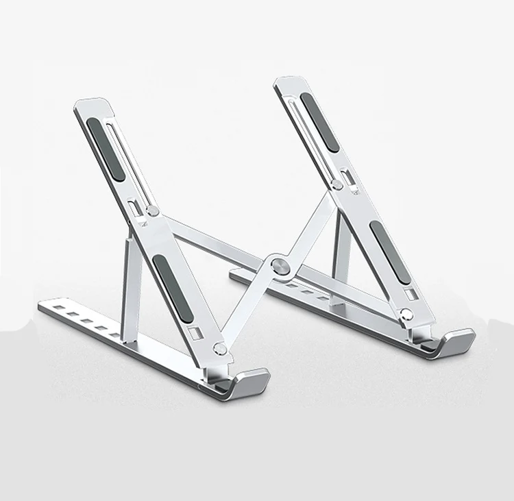 
Best notebook stand fold Ergonomic ventilated Metal Modern Adjustable Foldable aluminum Laptop Stand 
