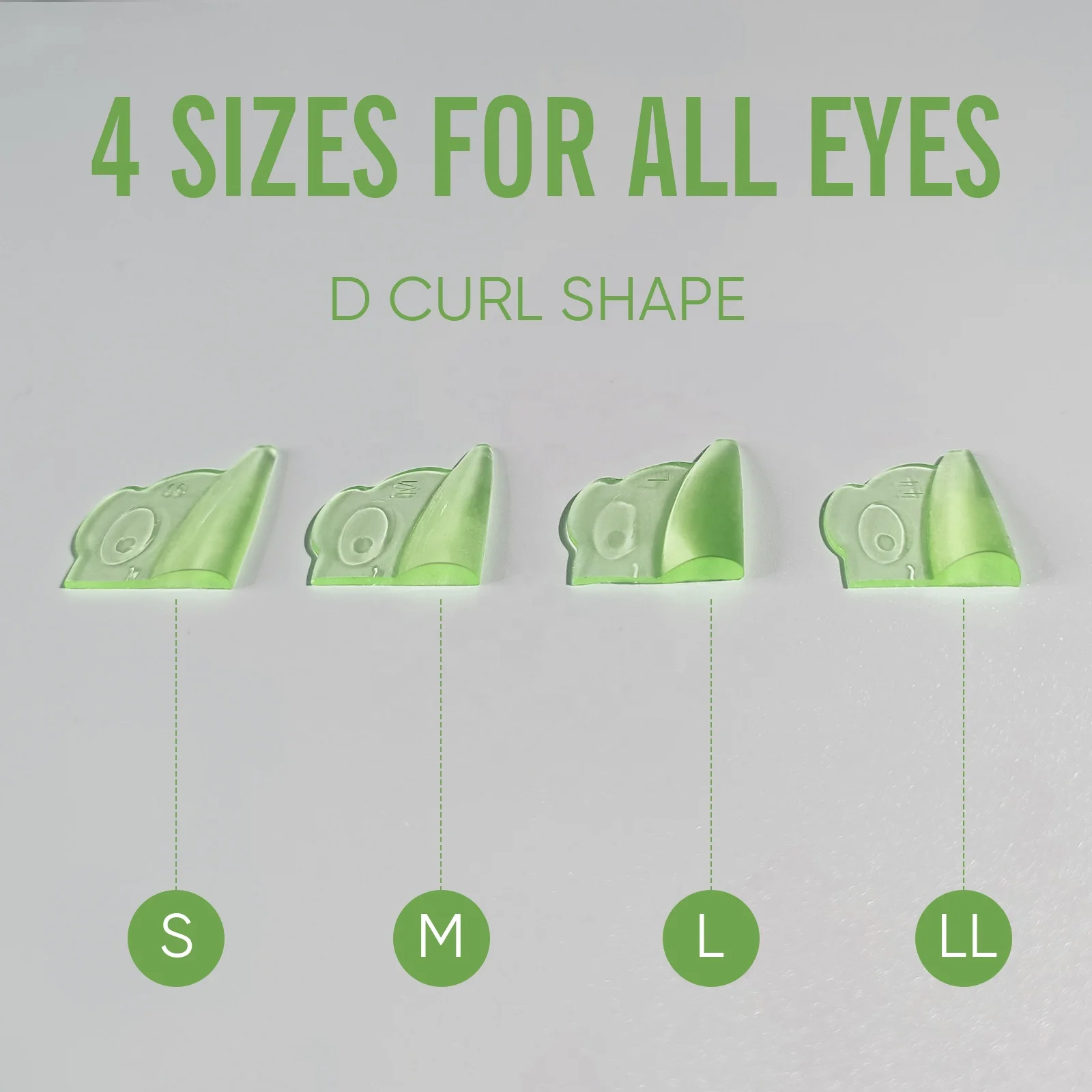 Salon Eyelash lifit tools Roller 4 sizes Lash lift rods Transparent Lash lift silicone pads Eyelash silicone Shields