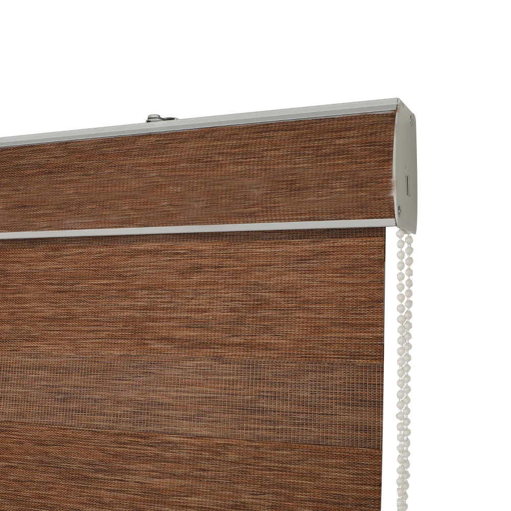 HaoYan  Manual Polyester Material Pleated Zebra Roller Fabric Blind