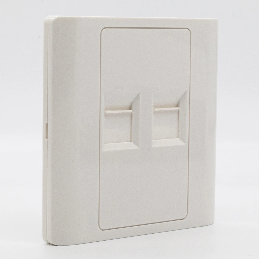 
Linoya single dual port network cable faceplate cat6 network utp face plate 